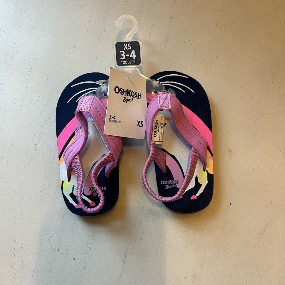 OshKosh B'gosh Pink and Navy Toddler Sandals